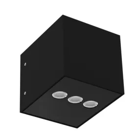   LUG 140683.5L03.6003 ICE CUBE 2.0 WALL 2 ED 1150lm 4000K IP65 30° black kültéri homlokzati kiemelő világítás oldalfali LED lámpatest