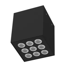   LUG 140693.5L03.2004 ICE CUBE 2.0 surface ED 1250lm 4000K IP65 58° black kültéri homlokzati kiemelő világítás mennyezeti LED lámpatest