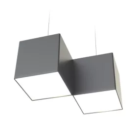   LUG 200129.5L02.111 NOISE DIAGON LED susp ED 700lm/840 PLX dark gray mat dekoratív függesztett LED csarnokvilágító