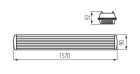 Kanlux 22803 MAH PLUS-158/4LED/PC lámpa 1500 1x58W üres lámpatest ház LED fénycsőhöz por és páramentes