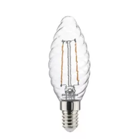   Sylvania 0029486 ToLEDo RT Candle TW V5 CL 250LM 827 E14 SL 2700K LED meleg sárga fényszínű csavart gyertya izzó