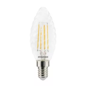   Sylvania 0029487 ToLEDo RT Candle TW V5 CL 470LM 827 E14 SL 2700K LED meleg sárga fényszínű csavart gyertya izzó