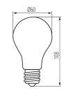 Kanlux 29602 XLED A60 7W-NW fényforrás Normál Izzó LED természetes fehér átlátszó