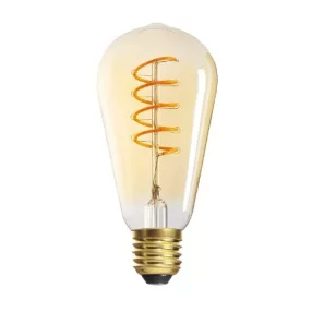   Kanlux 33517 XLED ST64 4W-SW fényforrás E27 nagy méretű dekor izzó  1800K sárga fényű spirál szállal