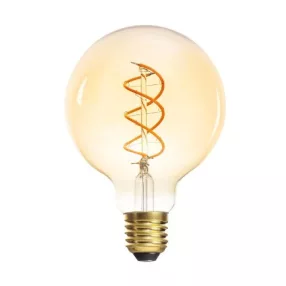   Kanlux 33518 XLED G95 4W-SW fényforrás E27 nagy méretű globe dekor LED izzó 1800K sárga fényű spirál szállal