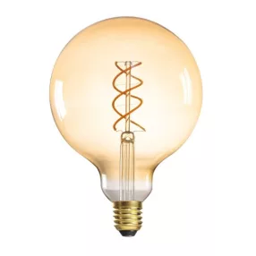   Kanlux 33519 XLED G125 4W-SW fényforrás E27 nagy méretű globe dekor LED izzó 1800K sárga fényű spirál szállal