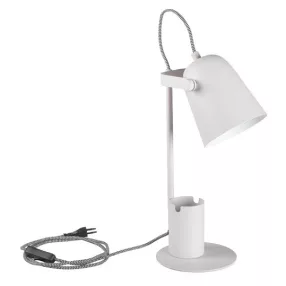   Kanlux 36281 RAIBO E27 W asztali lámpa fehér retro tolltartóval