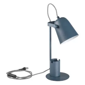   Kanlux 36282 RAIBO E27 BL asztali lámpa kék retro tolltartóval
