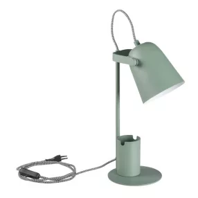   Kanlux 36284 RAIBO E27 GN asztali lámpa zöld retro tolltartóval