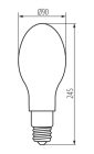 Kanlux 37346 XLED HP D90E27 26W-NW fényf. 4000lm nagy teljesítményű ipari LED fényforrás