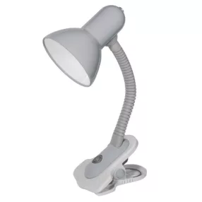   Kanlux 7150 SUZI HR-60-SR asztali lámpa ezüst csíptetős E27 cserélhető fényforrással