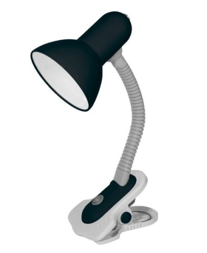 Kanlux 7151 SUZI HR-60-B asztali lámpa fekete csíptetős E27 cserélhető fényforrással