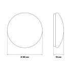 75332 Beghelli Full Moon fali/mennyezeti lámpatest; 24W; 1920lm; 3000K; IP44 LED lámpa kerek lencse burás