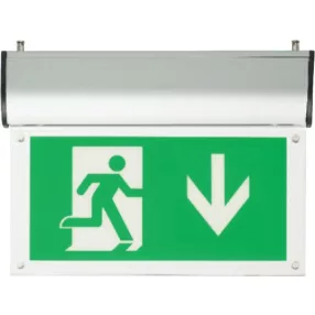   Sylvania 9144466 SURFACE LED EXIT SIGN WHT ARROW DOWN kijáratjelző exit lámpa