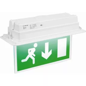   Sylvania 9153908 SYL SAFE IP65 LED RECESSED WITH EXIT SIGN ARROW DOWN kijáratjelző exit lámpa