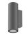 PXF Plexiform BE002.4466.840.A000 PX4088965 Tubo Wall IP65 LED 50° 15W 1630lm 840 RF Antracite kültéri LED lámpatest homlokzat előtető