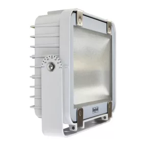   F50LED Beghelli F-S LED-es fényvető; 26W; 3000lm; 4000K; IP66; IK09; szimmetrikus/aszimmetrikus optikával; kengyellel LED reflektor