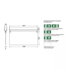   Normalux Signal SGE‐K 100lm 1h készenléti kijáratjelző IP20 exit lámpa