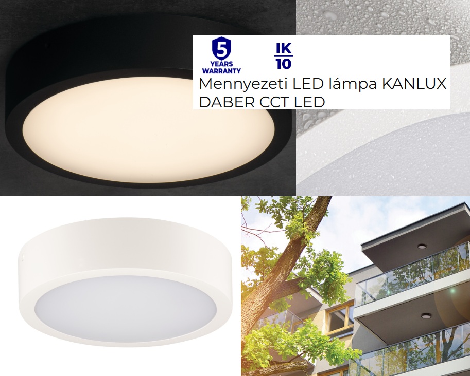 Kanlux Daber kültéri homlokzati lámpatestek IP66 IK10